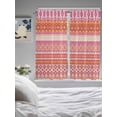 thumbnail image 3 of Pink Orange Boho Living Room Curtains 2 Panel, Vintage Ethnic Tribe Abstract Art Cafe Window Treatment, Extra Long Farmhouse Bedroom Bathroom Kitchen Curtains Drapes 104"x72", 3 of 6