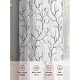 thumbnail image 6 of Black White Branches Sheer Curtains 96 Inch Length 2 Panels Set Window Treatments, Vintage Art Farmhouse Rod Pocket Semi Curtains for Living Room/Bedroom/Kitchen Décor, 104"W x 96"L, 6 of 7