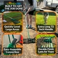 thumbnail image 5 of Landzie Lawn Leveling Rake - 30 Inch Wide 72 inch Handle Powder Coated Yard, Garden, and Lawn Leveling Tool - Professional Lawn Care Landscaping Tools, 5 of 8