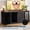 Black, variant on Farmhouse 71 Inch Double Dog Crate Furniture with Removable Divider for 2 Dogs, TV Stand with Storage Drawers