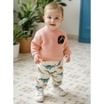 thumbnail image 5 of BemeyourBBs Toddler Baby Football Sweater Crew Neck Long Sleeve Chunky Knit Tops, 5 of 9