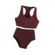 thumbnail image 1 of Conjunto de chaleco y pantalones cortos deportivos a escala 1:12, ropa suave, ligera y elegante para Rojo oscuro, 1 of 9