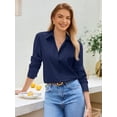 thumbnail image 6 of Vividaire Button Down Shirts for Women Cotton Long Sleeve Dress Shirt Classic Fit Work Business Casual Blouses, 6 of 8