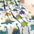 thumbnail image 3 of White Dinosaurs Flowers Eggs Pattern Blanket,Comfortable Soft Lamb Wool Throw Blanket,All Season,Warm Lightweight Blankets for Sofa Bed Couch Living Room Chair,60"x80", 3 of 4