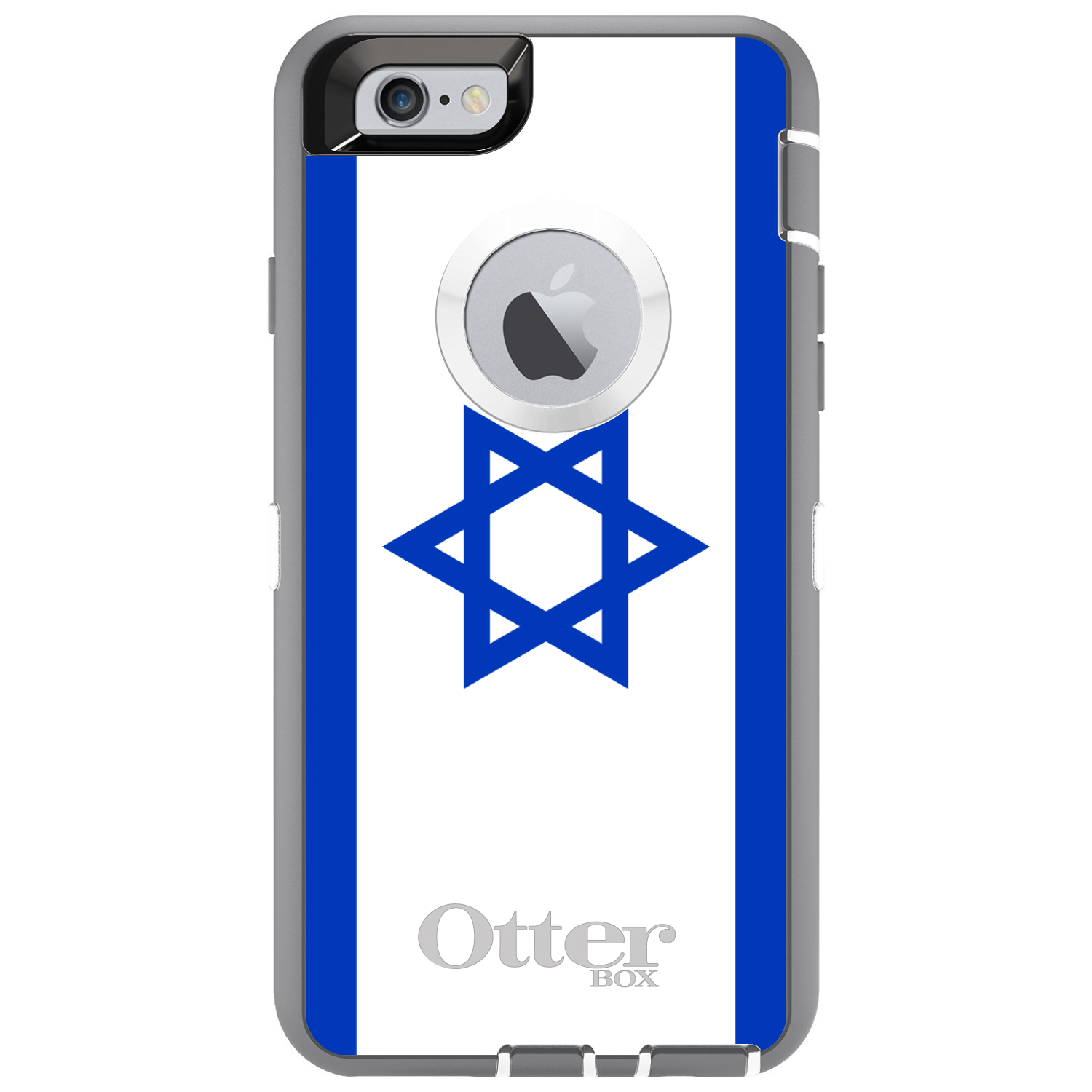 DistinctInk Custom Grey OtterBox Defender Series Case for Apple iPhone 6 Plus ...