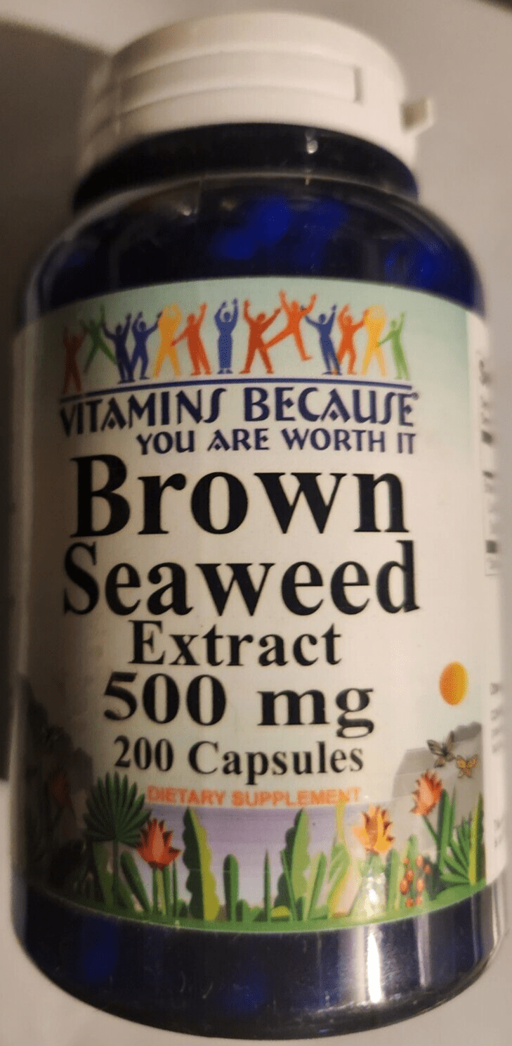 Brown Seaweed 500mg Antioxidant USA Contains 5 Fucoxanthin 200Caps