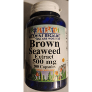 Brown Seaweed 500mg Antioxidant USA Contains 5% Fucoxanthin 200Caps