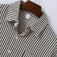 thumbnail image 3 of Blusa y camisa de manga larga con cuello vuelto para hombre, blusa informal de moda con botones y retazos, blusa de manga larga con cuello alto, blusa de poliéster para hombre, 3 of 7