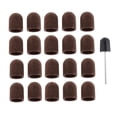 thumbnail image 4 of 20 piezas de cinturones s Tapas abrasivas Brocas para uñas con 1 pieza de de mandril de herramientas de manicura y pedicura marrón Macarena Brocas de mandril para arte de uñas, 4 of 7