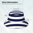 thumbnail image 3 of Balery Navy Blue And White Stripes Sombreros para el sol para hombre y mujer, sombrero de pescador con UPF 50+, 3 of 6