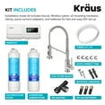 thumbnail image 3 of KRAUS Bolden 2-in-1 Commercial Style Pull-Down Single Handle Water Filter Kitchen Faucet in Spot-Free Antique Champagne Bronze with Purita 2-Stage Under-Sink Filtration System, 3 of 19