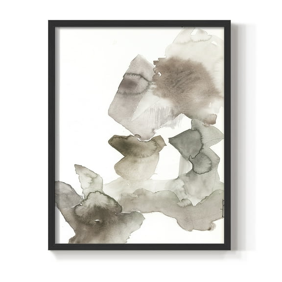 Untitled IX V31 Framed Print in Black Solid Wood Framed Print No Nail Hanging