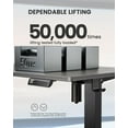 thumbnail image 6 of Kyspho Height Adjustable Electric Standing Desk, 55 x 28 Inches Sit Stand up Desk, Large Memory Computer Home Office Desk with Two-Piece Desktop (Grey), 6 of 8