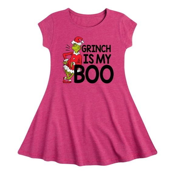 Dr. Seuss The Grinch - Christmas - Grinch Is My Boo - Toddler & Youth Girls Fit & Flare Dress