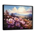thumbnail image 2 of Designart "Mountain'S Purple Peony Paradise" Peonies Floater Framed Wall Art Prints, 2 of 5