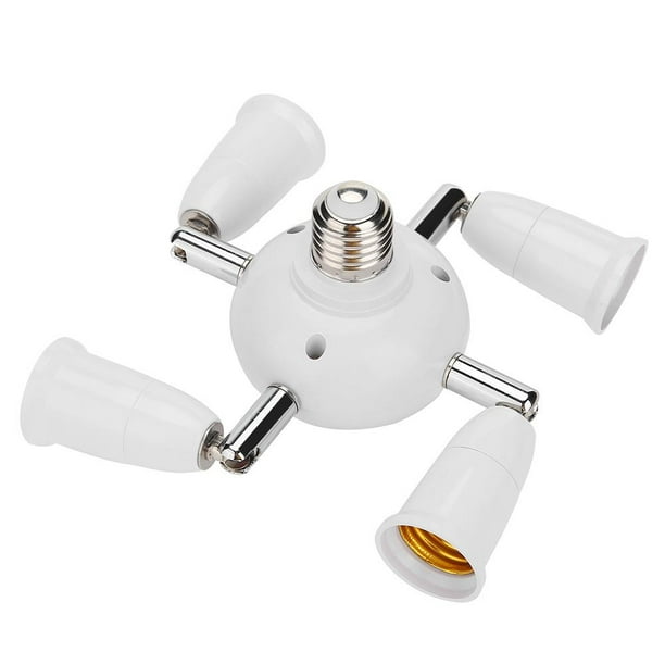 Base de la lámpara Divisor E27 ajustable 5 cabezales Adaptador de bombilla LED Zócalo JShteea El nuevo