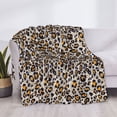 thumbnail image 3 of Fotbe Leopard Manta de Franela con Estampado, Manta Ultrasuave para Cama, Sofá, Auto, Hipoalergénica y Antibolitas-40"x30", 3 of 6