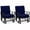 Navy, variant on Costway 2PCS Patio Rocking Chair with Cushion Heavy-Duty Metal Frame Smooth Glider Outdoor