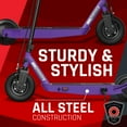 Razor Black Label E100 Electric Scooter Purple, up to 10 mph, 8" Pneumatic Front Tire, for