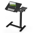 thumbnail image 1 of FOH Escritorio Móvil Laptop Desk, Mesa Portátil Sobremesa Ajustable en Altura con Ruedas, Mecanismo Elevador Sistema Neumático Base en C para Cama, sofá, Mesa Auxiliar Negroid, 1 of 7