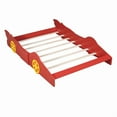 thumbnail image 3 of Full Size Race Car-Shaped Platform Bed with Wheels,Red, 3 of 12
