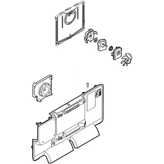 LG Genuine OEM AEB73764507 Refrigerator Evaporator Grille & Fan Assembly
