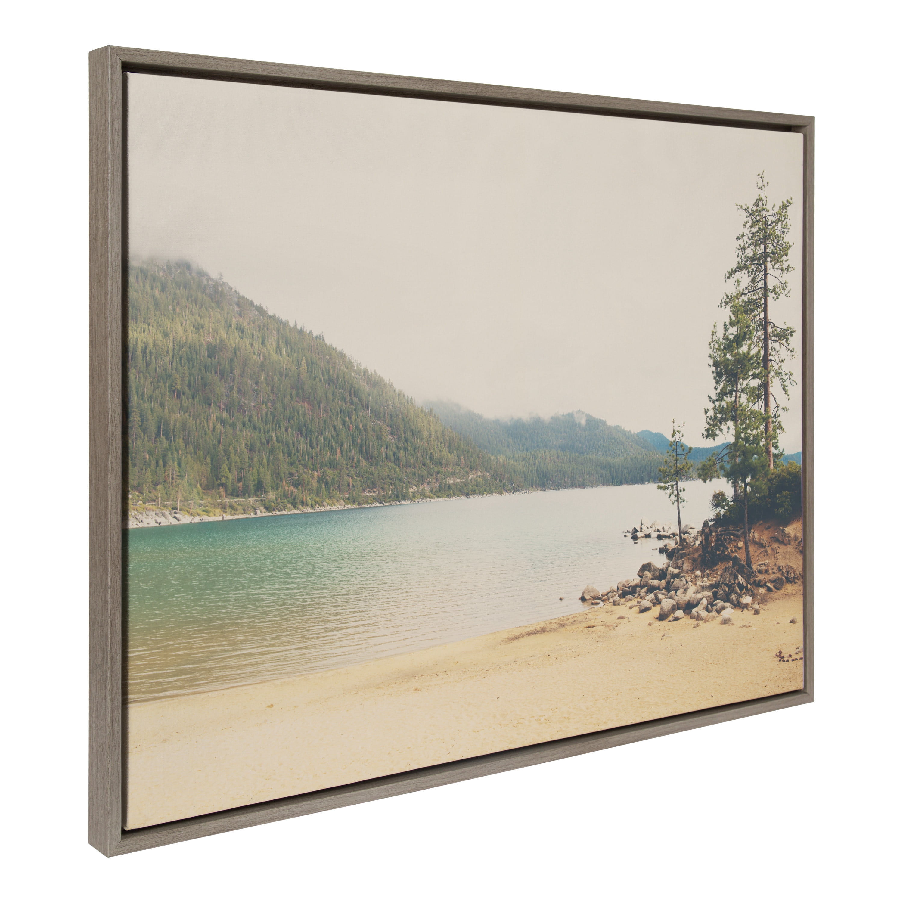 Kate and Laurel Beach Framed Painting, 28 in x 38 in