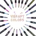 thumbnail image 5 of Toyvian 24pcs Glitter Markers Shimmer Outline Pens for Coloring, Painting, Crafting, Cards and Art Projects, 5 of 10