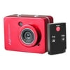 Pyle PSCHD60RD Digital Camcorder, 2.4" LCD Touchscreen, CMOS, Full HD, Red