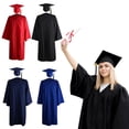 thumbnail image 2 of Conjunto de 3 piezas de uniformes para graduados universitarios, cosplay para estudiantes, escuela japonesa, toga de graduación, sombrero, borlas, colgante, bata de soltero, sombrero, L, rojo, 2 of 5