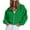Green, variant on Cropped Sweatshirt, Yigetop Womens Oversized Solid Color Sweatshirts Pullover Lapel Women's Loose Casual Hoodie Zipper Sweatshirts Jackets for Women Black L