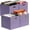 Purple, variant on 3X Thicker Collapsible Storage Bins,13×15x13 Foldable Storage Cube Boxes Fabric Drawer for Closet Shelf Cabinet Bookcase, set of 4 (Bright Green)
