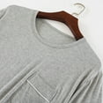thumbnail image 5 of Wyobmus Men's Crew Neck Short Sleeve Pajama Tops Plus Size T Shirt Soft Mordai Sleep Shirt With Pokets Gray, 5 of 8