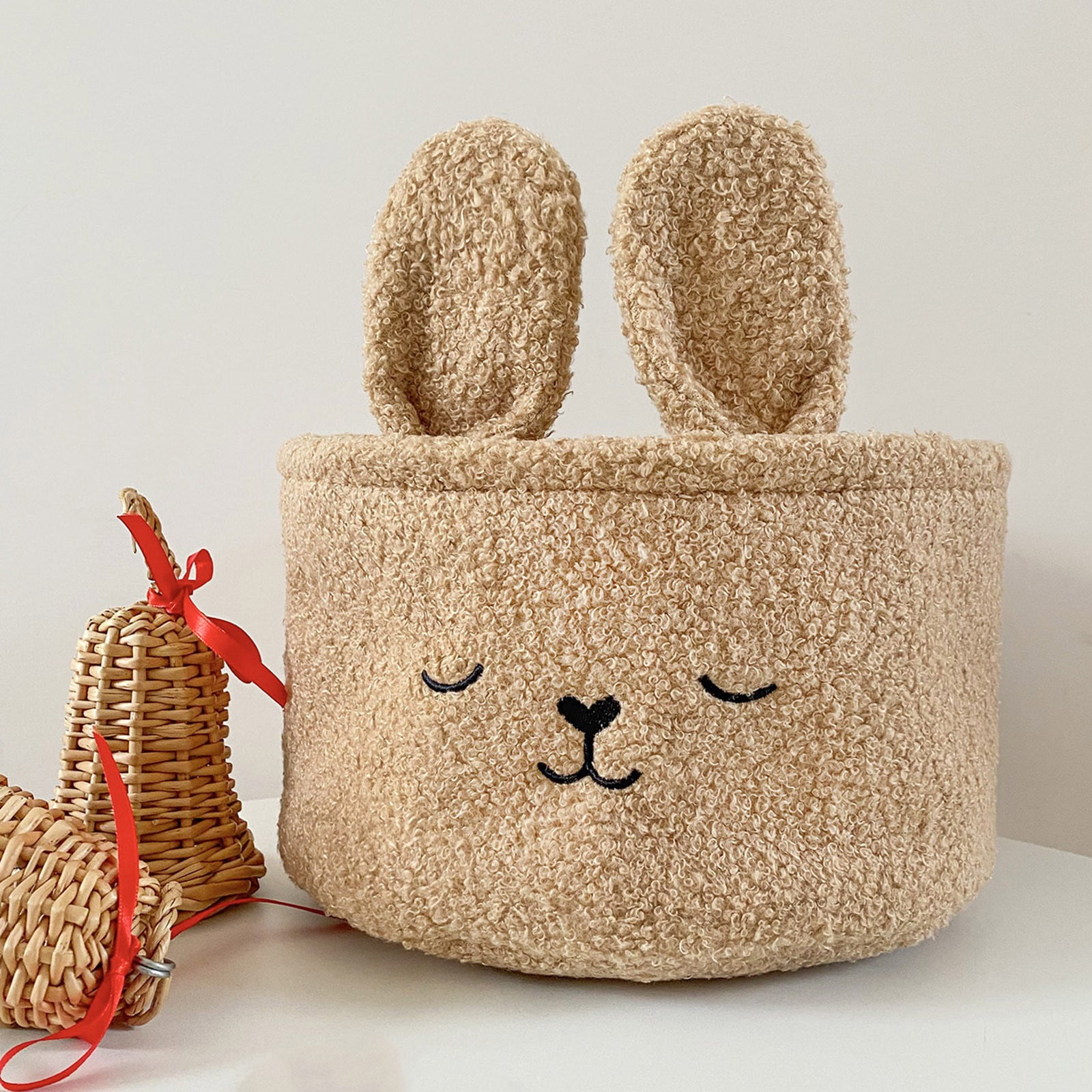 Easter Decor Happy Easter Bunny Long Ears Bags Easter Basket Buckets Easter Bags Children Gift Storage