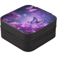 thumbnail image 2 of Coolnut Beautiful Butterfly Travel Jewelry Case,Portable Small Jewelry Box, Necklace Earrings Travel Jewelry PU Leather Box,Christmas Gift for Women Girl Women Gifts, 2 of 7