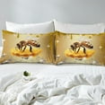 thumbnail image 5 of Honeybee Bed Sheets Set Yellow Sequin Fluid Art Sheets,Crystal Diamond Sheet Set Twin,Bee Beetles Fitted Sheet Cute Animals Bugs Room Decor, 5 of 7
