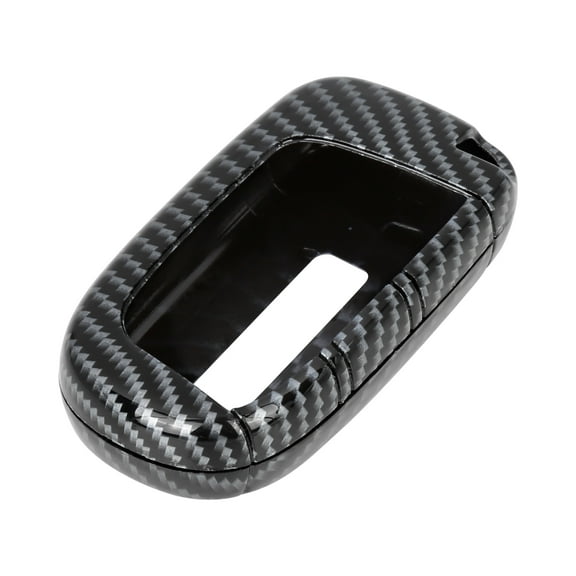 TPU Car Remote Flip Key Fob Cover Shell Protector Decoration for Jeep for Dodge Carbon Fiber Pattern