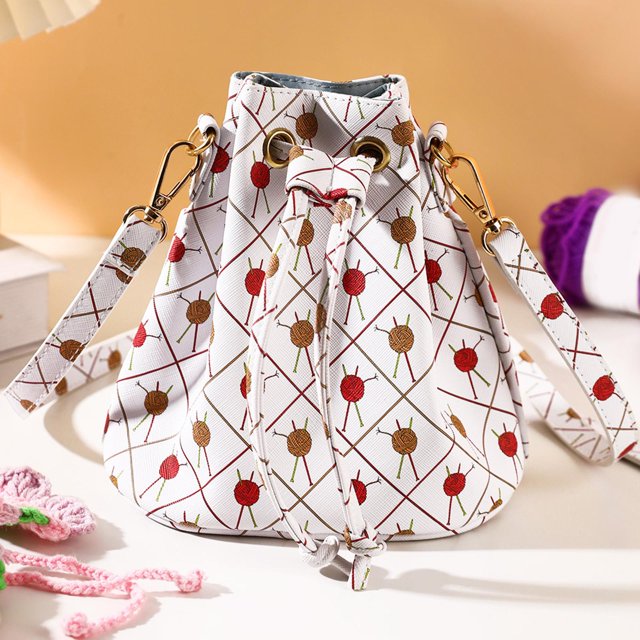 Bolsas de almacenamiento de hilo de lana, , ligero, multifunción, resistente, duradero, organizador de hilo, bolso de hombro portátil para perfecl Bolsas de almacenamiento de hilo