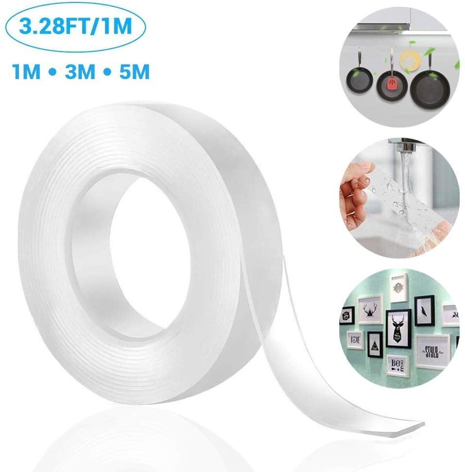 Multi-function Double-sided Adhesive Nano Tape Washable Removable Tapes Kitchen 