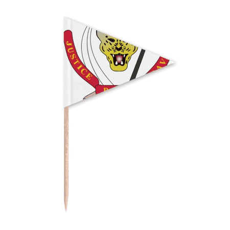 Congo National Emblem Country Toothpick Triangle Cupcake Toppers Flag