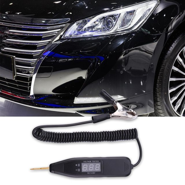 Pluma De Prueba Bolígrafo Probador 2 en 1 Detector de lápiz de sonda de potencia Auto LCD Digital Pluma de prueba de voltaje eléctrico