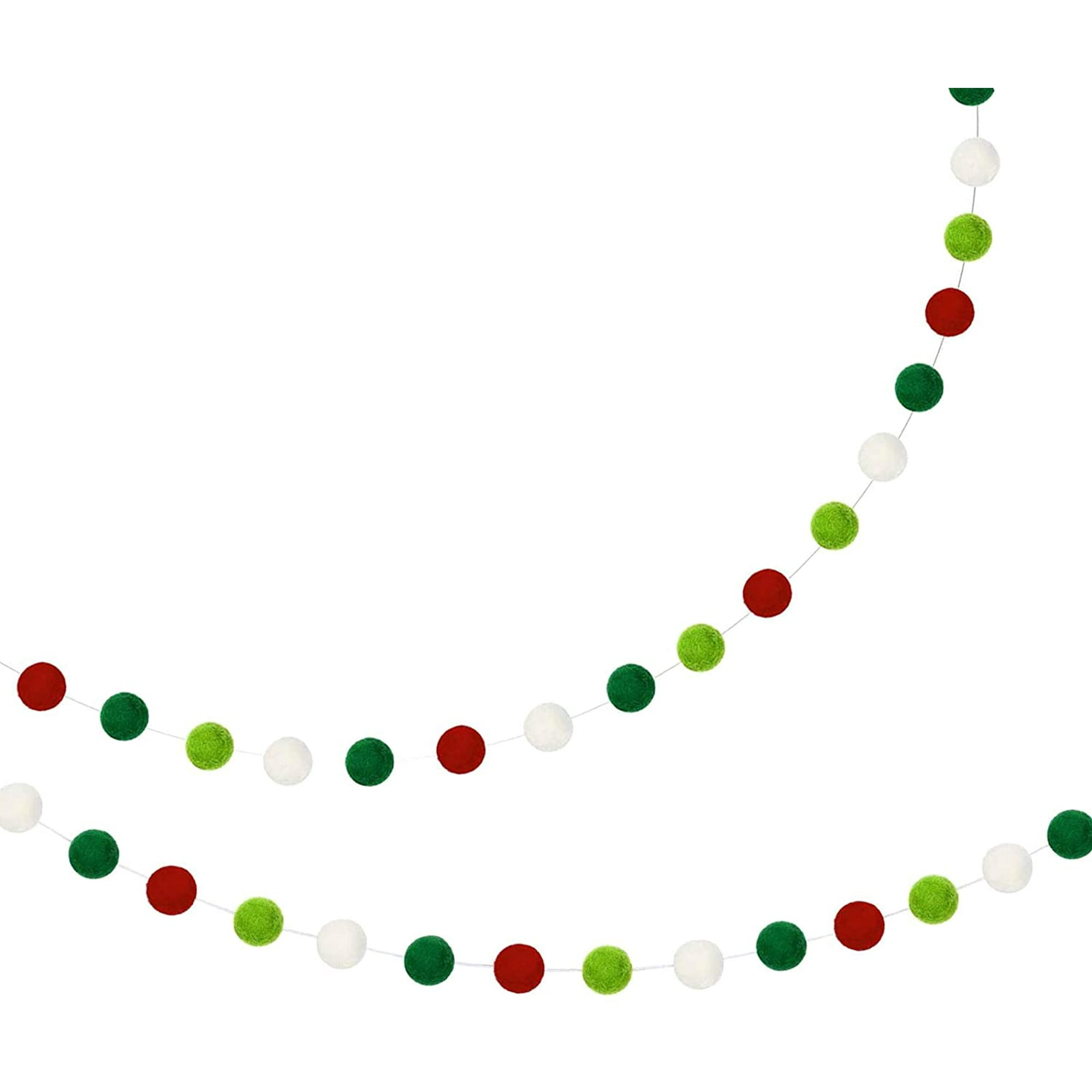 2 Pcs Christmas Pom Pom Ball Garland8 2 Feet 2 5 Ft Ball Garland 3 Cm 30 Balls Pom Pom Bead Garland Christmas Party Cor Ft Bead Garland Ft Ball Stri For Christmas Walmart Canada