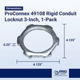 thumbnail image 2 of Tubo rígido para contratuerca Sigma ProConnex 47108, 7,5 cm, gris, 2 of 3