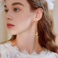 thumbnail image 2 of Solid 925 Sterling Silver Moon Star Threader Dangle Earrings Chain for Women Teens Long Dangle Earrings Tassel Chain, 2 of 11