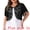 Black, variant on DARING DIVA Women's Plus Floral Lace Bolero Shrugs Short Sleeve Cardigans 1X Black