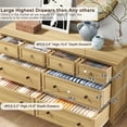 thumbnail image 3 of ChVans 65 inch Large Long Drawer Dresser， 8 Drawer Dresser for Bedroom, Modern Farmhouse Wood Wide Chest of Drawers, Storage Dressers for Bedroom, Living Room & Hallway, 3 of 8