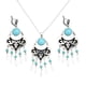 thumbnail image 3 of Conjuntos De Joyería Vintate Para Mujer Remache Azules Collar De Múltiples Capas Pendientes Clip Accesorios De Joyería Fernando  Conjunto de pendientes de collar, 3 of 7