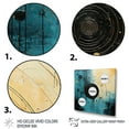thumbnail image 3 of Designart "Blue And Black Minimalism Moon I" Abstract Collages Floater Framed Wall Art Living Room, 3 of 7