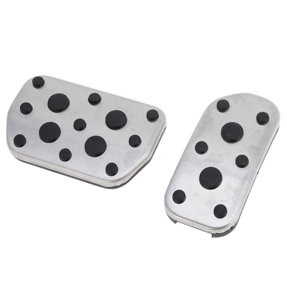 Unique Bargains 1 Set Automatic Footrest Pedals Cover Footrest Pedal Pads Foot Rest Dead Pedal Pad Cover for Toyota RAV4 2013-2018 Stainless Steel Silver Tone