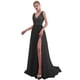 thumbnail image 1 of Vestido elegante de mujer con lentejuelas divididas, sexy, escote en V, sin espalda, vestido de noche, 1 of 6
